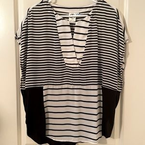Anthropologie Black/White Top